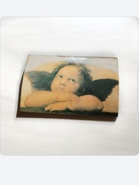 Cherub Art Trinket Box - Vintage Angel Image■ Read Below